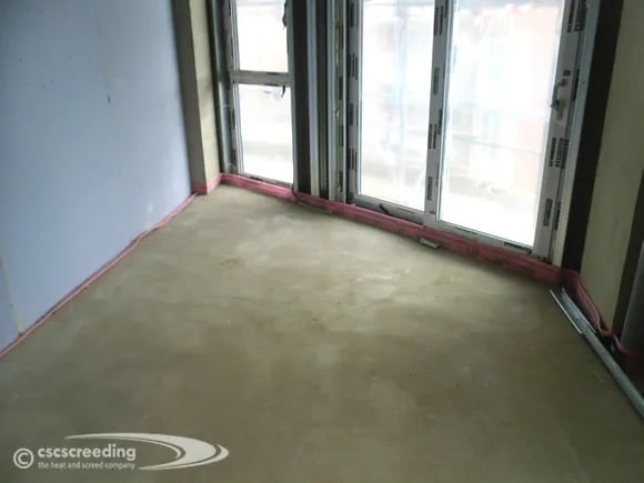 Floor screeding for an appartment
